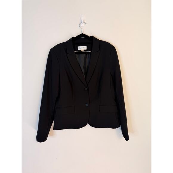 Calvin Klein Women’s Black Tailored Blazer Size 14 - Picture 2 of 4